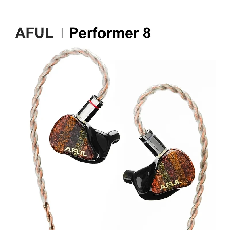 AFUL Performer8  / Performer 8 1DD+7BA Hybrid IEMs In-ear Monitor Wired Earphones with High-purity OCC Silver-plated Cable