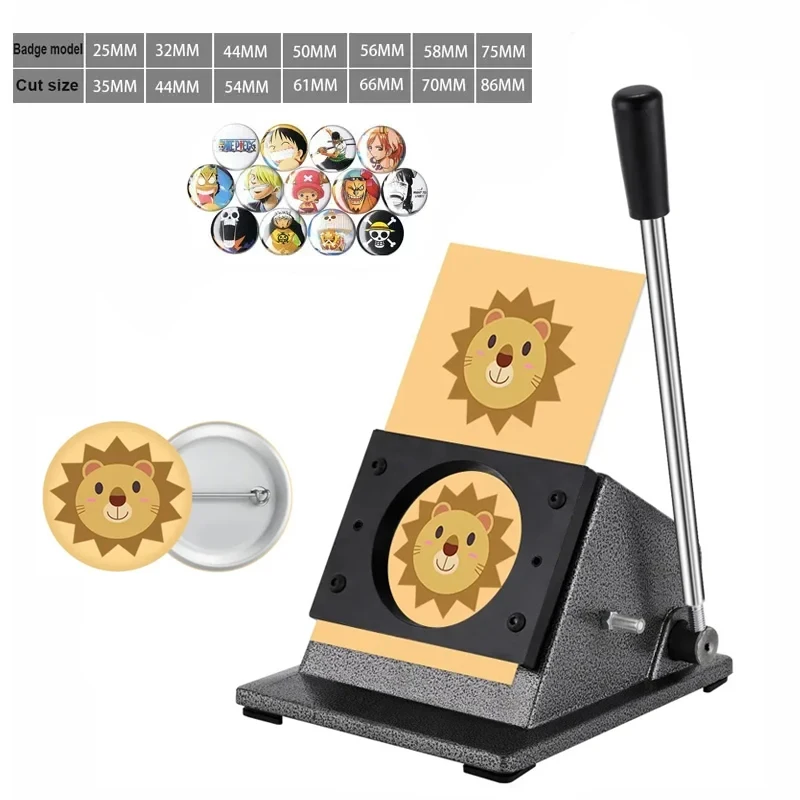 25/32/44/58/75mm Round Badge Paper Cutter Punch Die Cutter Button Maker Circular DIY Button Badage Paper Card Cutting Machine