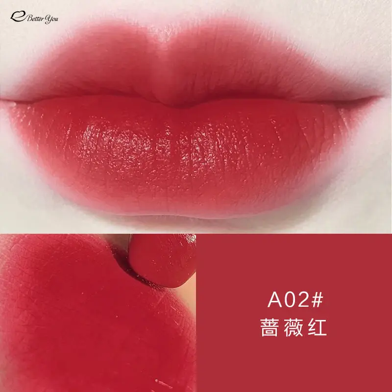 thumbnail image 1 of Matte Lipstick Moisturizing and Nourishing Lipstick Black Tube Gold Lipstick No Stain on Cup Makeup, 1 of 5