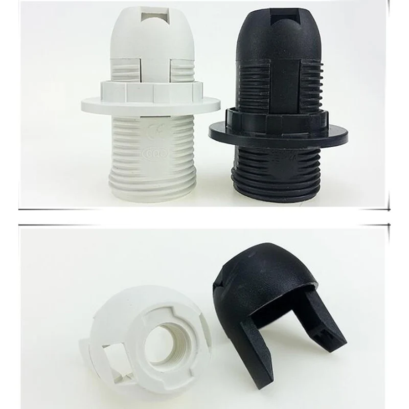 6pcs Lamp Base E14 E27 Light Bulb Socket Converter Power Holder Screw Head Lampshade Ring Adapter Pendant Light 110V 220V