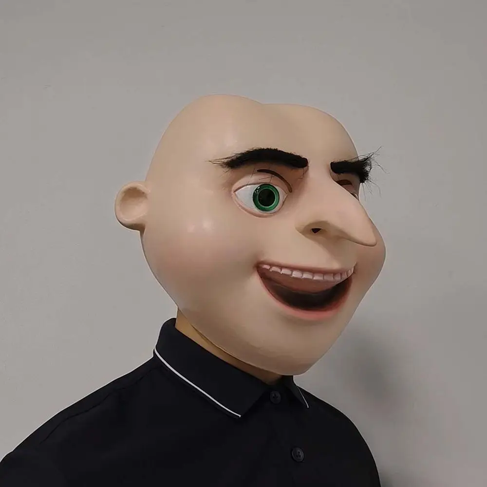 Thief Dad Gru Latex Masks Anime Despicable Me Gru Mask Adult Full Face Green Eyes Halloween Fancy Party Cosplay Costume Props halloween mask party masks face mask 3d face masks