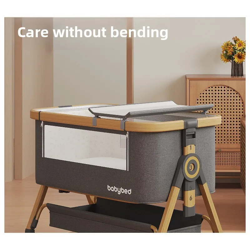 Marobaby Dream Home Movable Portable Baby Crib Foldable Newborn Cradle Splicing Bed Multi-Functional Infant Bed S2afb9ea6c5654a92abc1023c98b1feaeJ