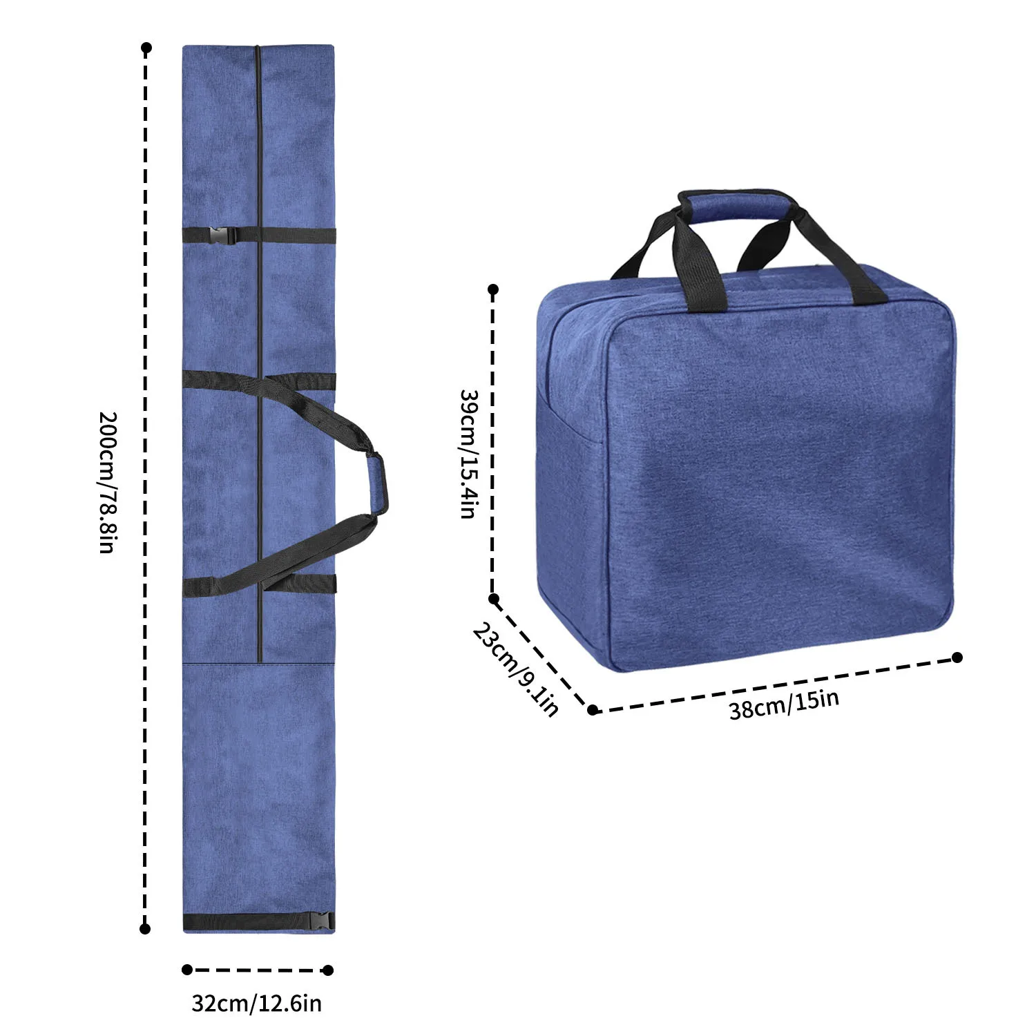 Padded Ski Bag - Waterproof, Adjustable Length, Fits Skis Up... Padded Ski Bag - Waterproof, Adjustable Length, Fits Skis Up...