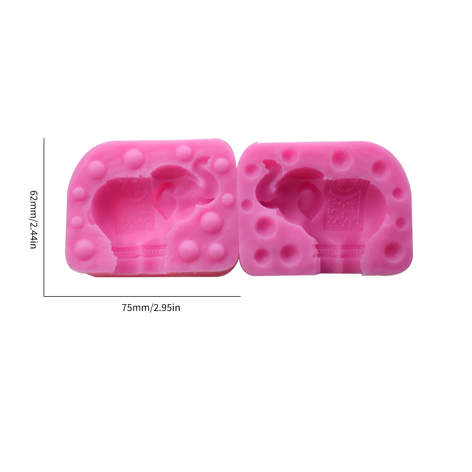 3d Elephant Silicone Resin Mold Baking Lace Decoration Tool Kitchenware DIY Cake Chocolate Mousse Dessert Fondant Moulds