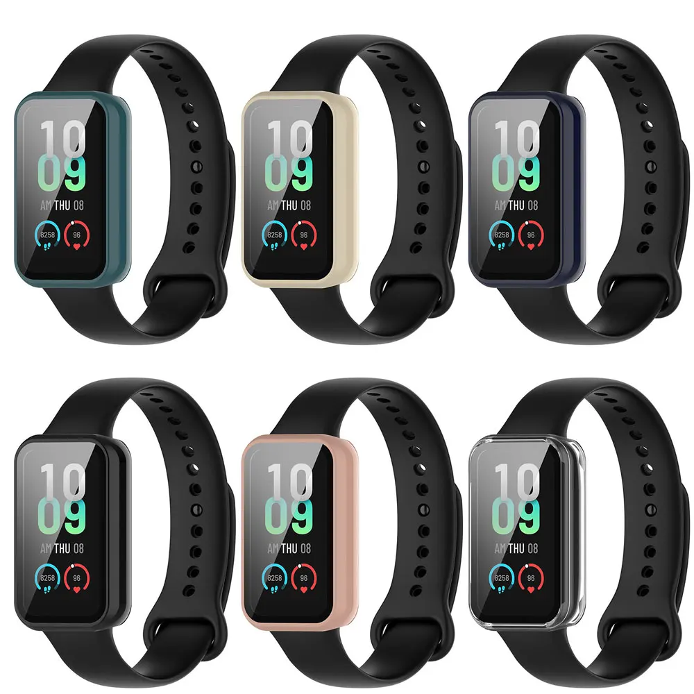 Protezione dello schermo in vetro temperato custodia protettiva per PC per Huami Amazfit Band 7 paraurti antiurto rigido a copertura totale