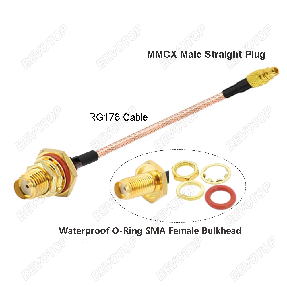 MMCX Masculino, SMA para MMCX, Pigtail RG178,