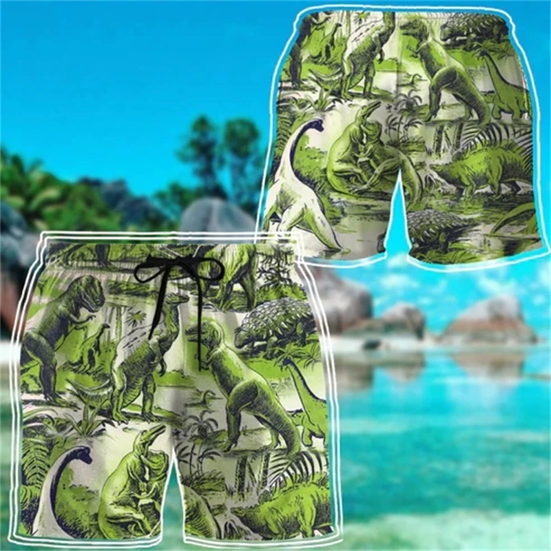 Dinosauro Grafico Nuovi Disegni Pantaloncini Da Spiaggia Streetwear Ragazzi Bambini Tyrannosaurus Rex Stampa 3D Abbigliamento Sportivo Palestra Pantal