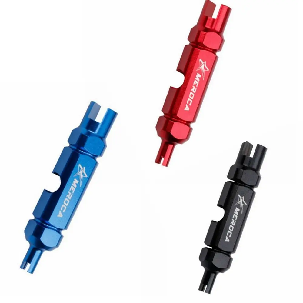 3 in 1 Schrader Valve Tool Aluminium Alloy Disassembly Valve Core Wrench Prismatic Shape Portable Air Nozzle Wrench