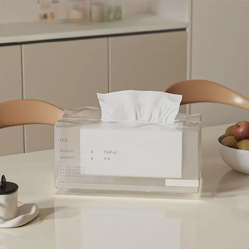 High-End Desktop Tissue Box Luxury Living Room Tea Table Spring Support Tissue Paper Storage Box Aesthetic Value Household Or...