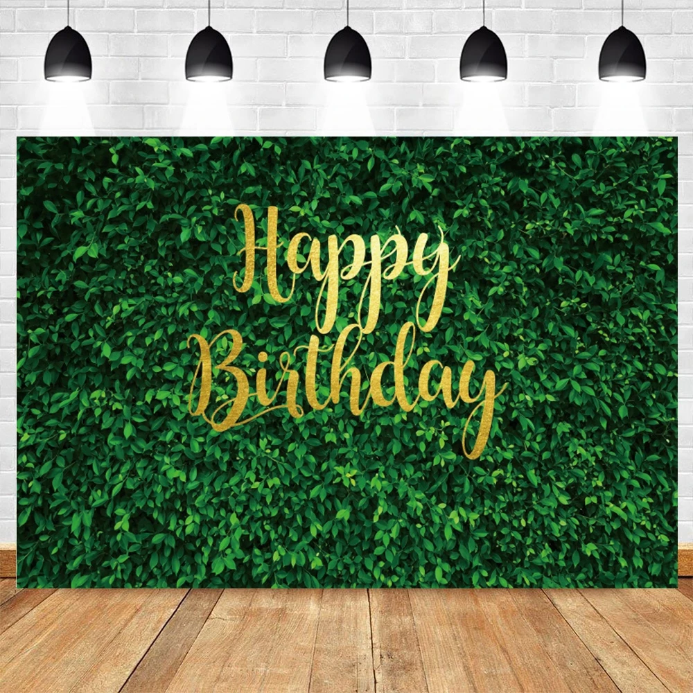Tropical Green Leaves Backdrop Green Grass Flower Summer Jungle Safari Baby Birthday Wedding Bride Shower Photography Background