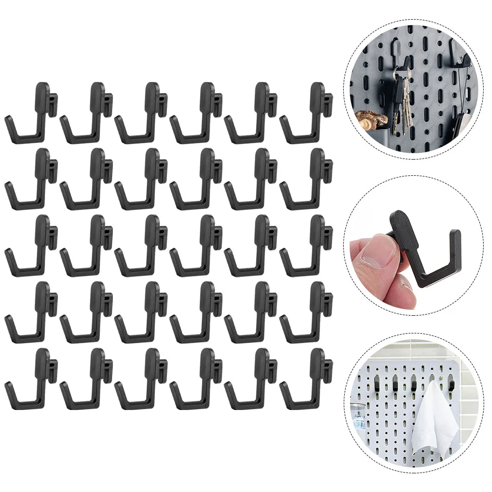 

30 Pcs Peg Board Hook Pegboard Tool Utility Hooks Small for Hanging The Hips Organizer Kit J Shaped Wall