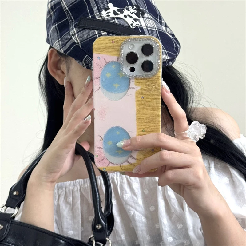 Adorable Big Eyes Comic Girls Drop-Resistant Phone Case