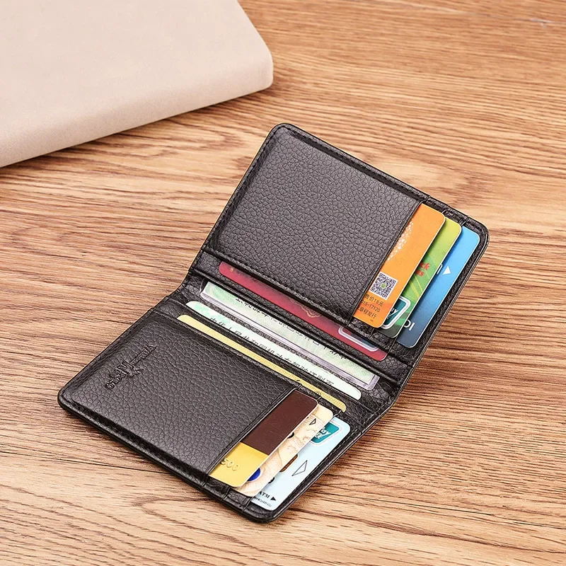 Men Card wallet small purse Mens Business Genuine Leather Luxury Brand Credit Card Holder thin wallets slim design wallet card holder card holder credit card holder card wallet