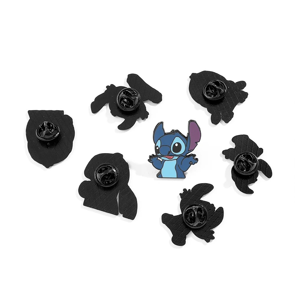 Enamel Pins Disney Lilo & Stitch Cartoon Figure Stitch Metal Badge Brooch Jacket Jeans Lapel