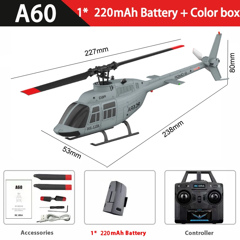 RC ERA A60 ラジコン飛行機ヘリコプター 2.4G 6軸ジャイロスコープ 6ch