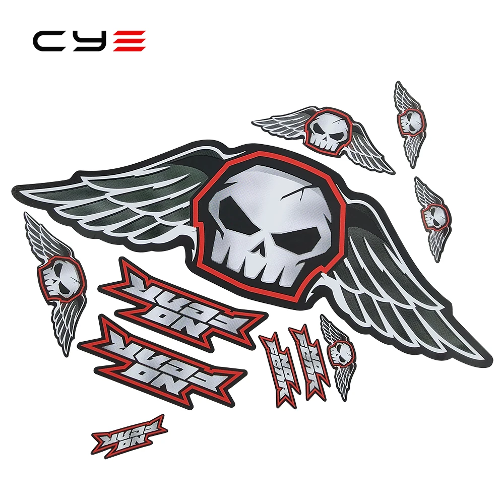 Motorcycle Devil Skull Logo Protector Decals.the Versatile Motorcycle