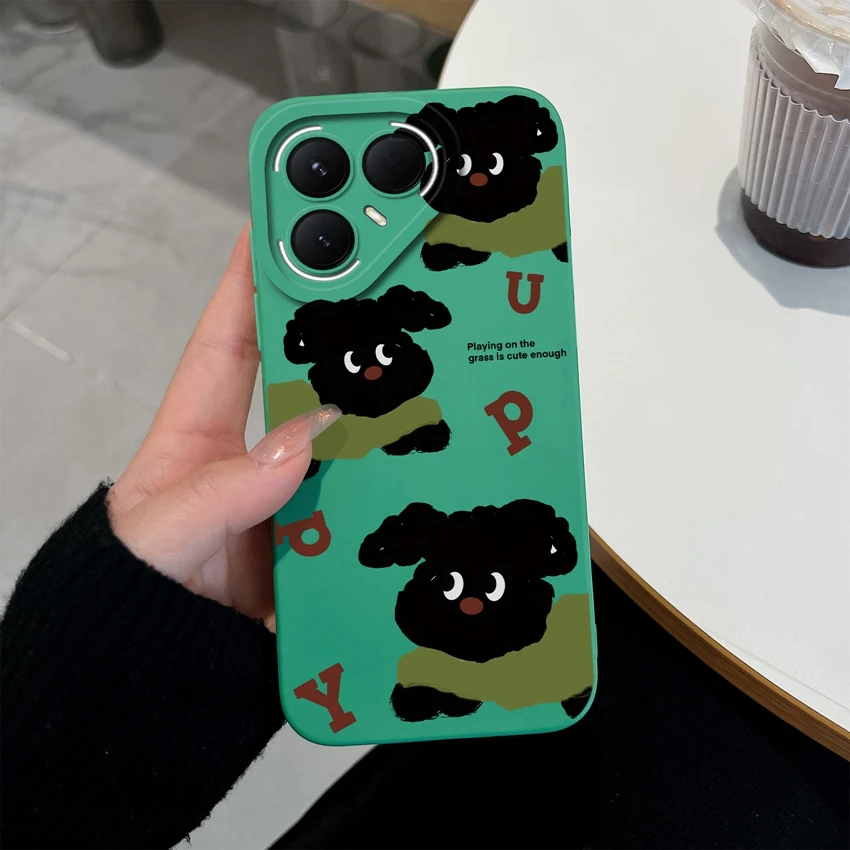 Beautiful Small Floral Pattern Silicone Anti-Fall Phone Case