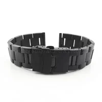 Bracelet de montre en acier inoxydable solide, double structure de sécurité, ceinture en métal de plongée, bracelet, accessoires de montre, 20mm, 22mm, 24mm, 26mm, 28mm 1