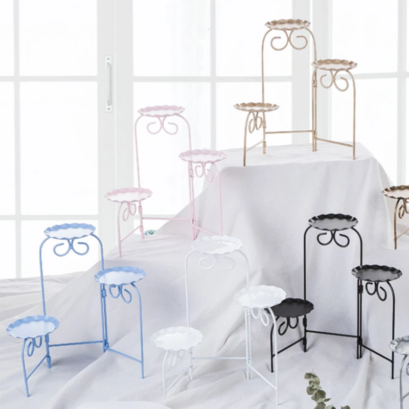 

Европейская железная декоративная подставка для десертов, складная стойка для тортов, держатель для хранения ювелирных изделий, поднос для послеобеденного чая, лестница