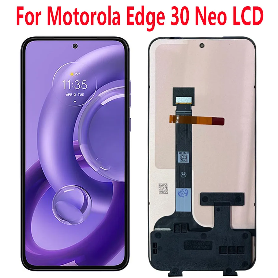 

6.28“ Original For Motorola Edge 30 Neo LCD Display Screen Sensor Panel Digiziter Assembly For Motorola Edge 30 Neo With Frame