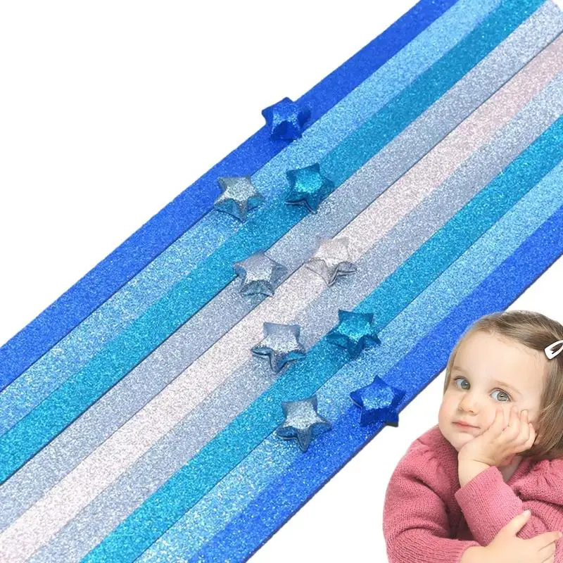 

Фотобумага светится в темноте Star, 520 листов, светящиеся бумажные полоски для рукоделия, градиентный цвет, цветная Складная бумага, безопасная бумага Star