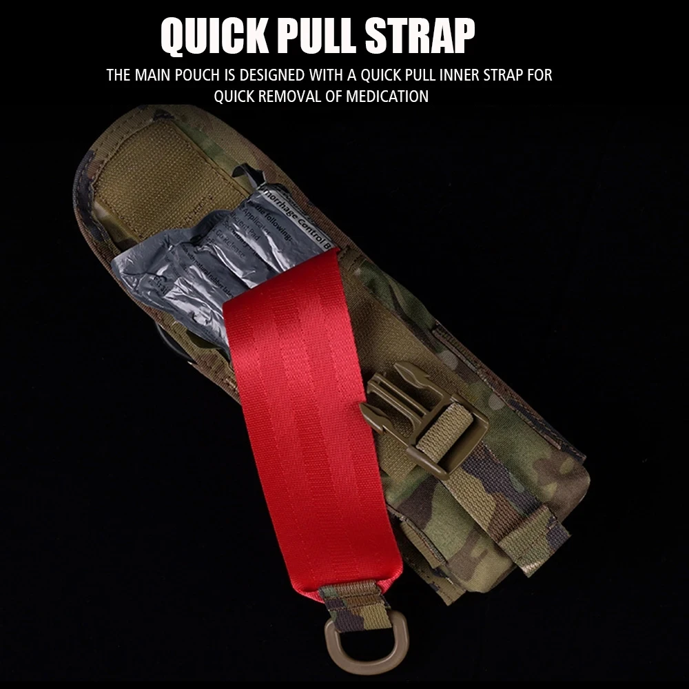 VULPO Tactical Medical First Aid Kit IFAK Pouch MOLLE Rapid Deployment Emergency Bag Outdoor Hunting Tool Bag 5