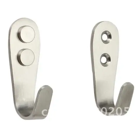 

2pcs Durable Practical Stainless Steel Hooks 1.5/2/3mm-Thick Brushed Kitchen Hook Coat And Hat Hanger Clothes Hooks Towel Hanger