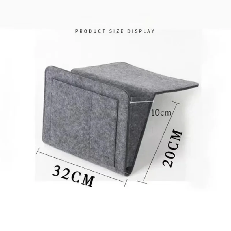 Storage Bag Felt Bedside Storage Bag Pouch Bed Desk Bag Sofa TV Remote Control Hanging Caddy Couch Storage Organizer Bed Holder Pockets
