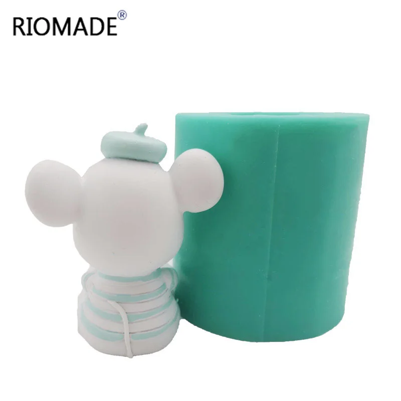3D Cartoon Maus Silikon Formen Handgemachte Seife Machen Kerze Form DIY Dekorieren Werkzeuge Ton Gips Handwerk Haushalts Artikel – Detail 3