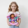 New Kids Cartoon  Gabbys Dollhouse Tops Tees 3D Print  T-shirt Children Casual Short Sleeve Clothing  Girls Sports Streetwear 1