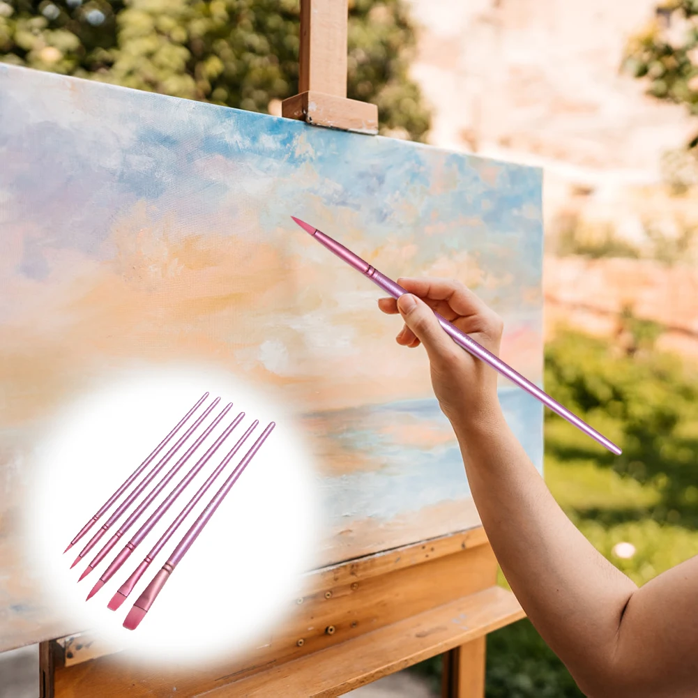 Painting Brushes Blending Brush 4/6Pcs For Acrylic Gouache Oil