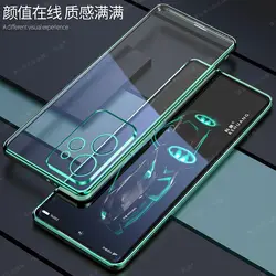 Luxury Transparent Electroplating Soft Silicone Shockproof Bumper Case for Realme GT6 China (Green)