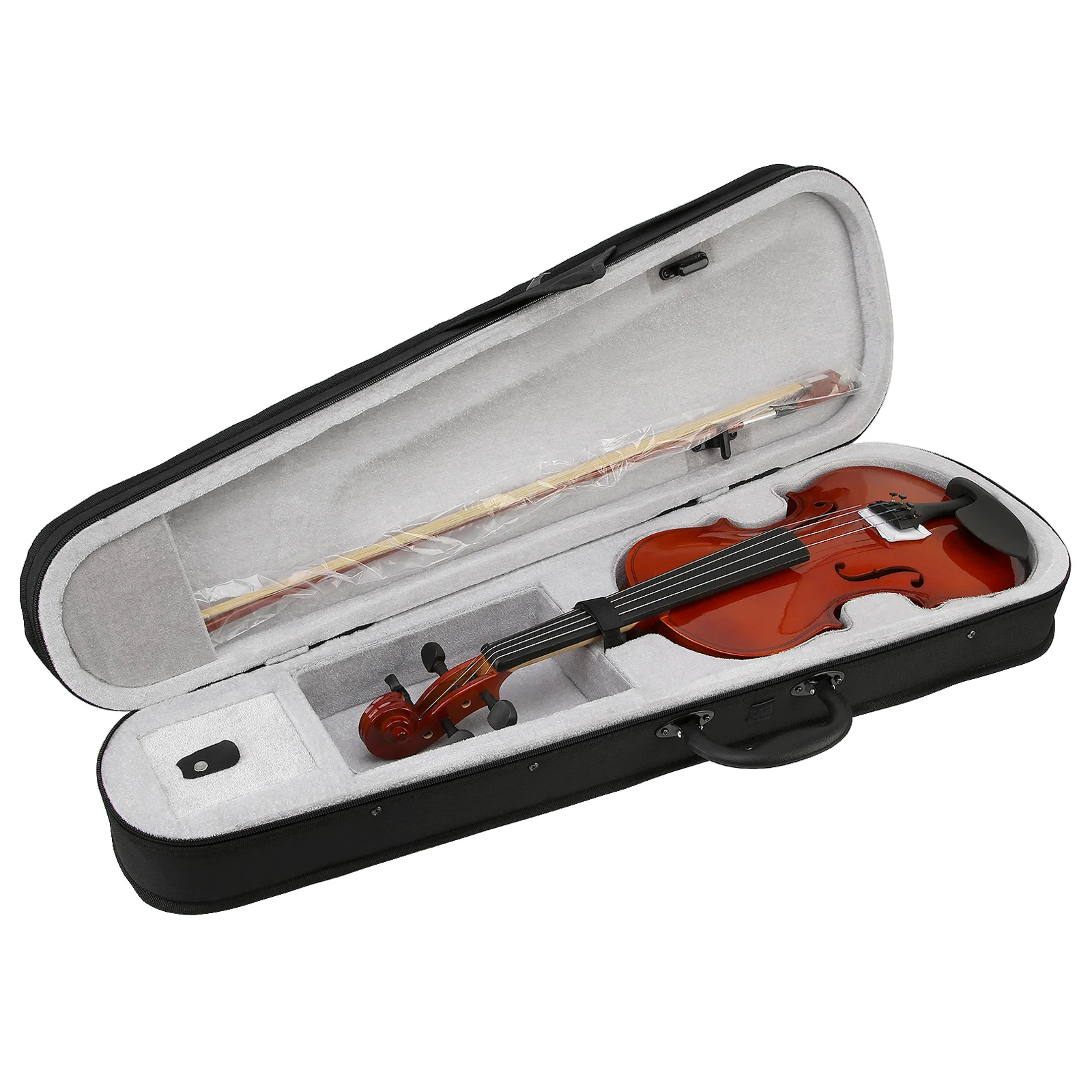 Acoustic Violin 4/4 3/4 1/2 Natural Color Fiddle Basswood for Violin Beginner with Case & Bow & Rosin Stringed Instruments Tools
