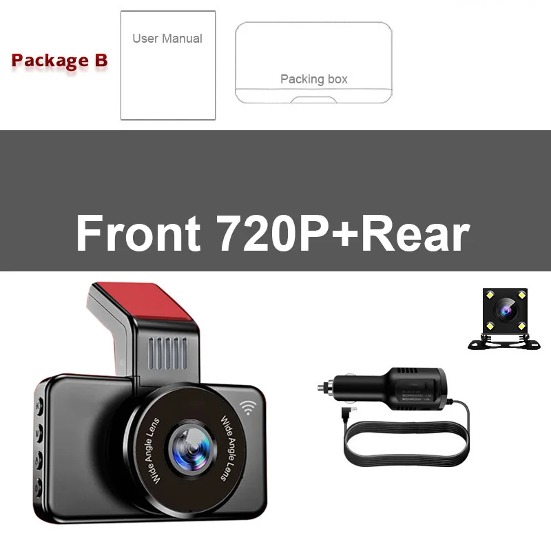 Dash Camera Car DVR Built in Wifi 1080P Video Recorder 2 Channel Sony Sensor Dash Cam with Rear View Car Camera  24H Parking DVR full hd car dvr 1080p DVR/Dash Cameras