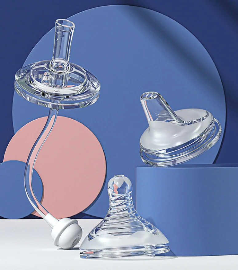 Suitable for 5CM wide caliber, one mouth nipple, duckbill suction nozzle, straw set 2