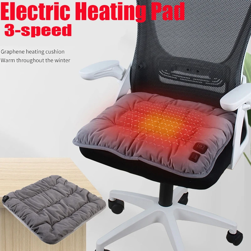 

Autum and Winter Warm USB Electric Heating Car Office Chair Heating Pad Household Cushion Cardriver Heated Seat Cushion Warm Pad
