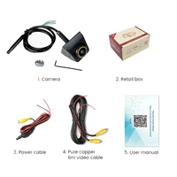 Caméra de recul pour voiture 1080P Full HD CVBS AHD, caméra arrière de recul 170 °   Caméra de recul pour voiture, Vision nocturne grand angle, objectif Fisheye 6