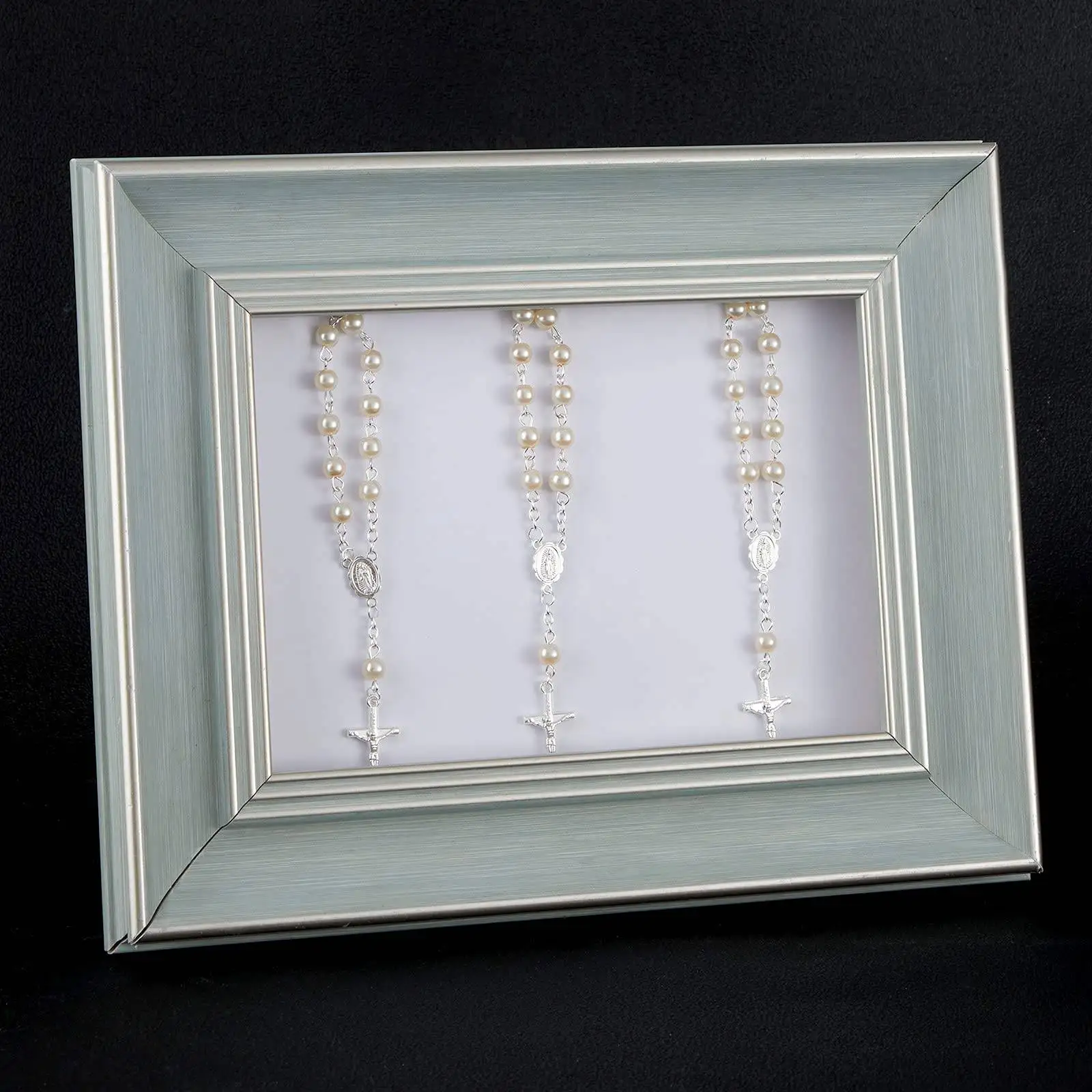 30Pcs Baptism Rosary Beads Finger Baptism Rosaries Faux Pearls for Baptism Favors Christening Favors Communion Favors 5