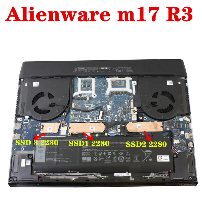 For Dell Alienware M15 M17 R3 R4 laptop M.2 NVME 2230 2280 SSD 