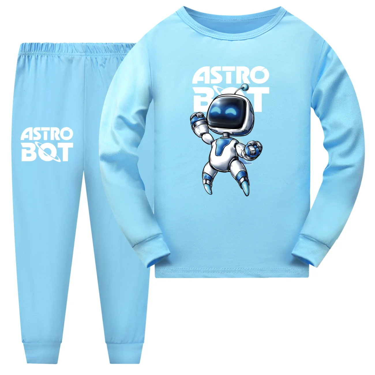New Hot Game Astro Bot Clothes Kids Astrobot Pajama Sets Boys Autumn Long Sleeve Pullover Tops Legging 2pcs Sets Girls Sleepwear 5