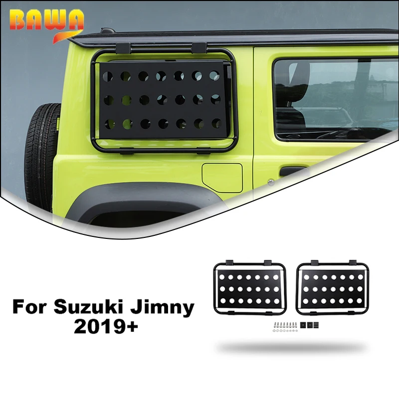 BAWA 스즈키 짐니 2도어 2019 2020 2021 2022 2023 2024 2025 2026 알루미늄 합금 유리 보호 프레임 리어 윈도우 아머 랙