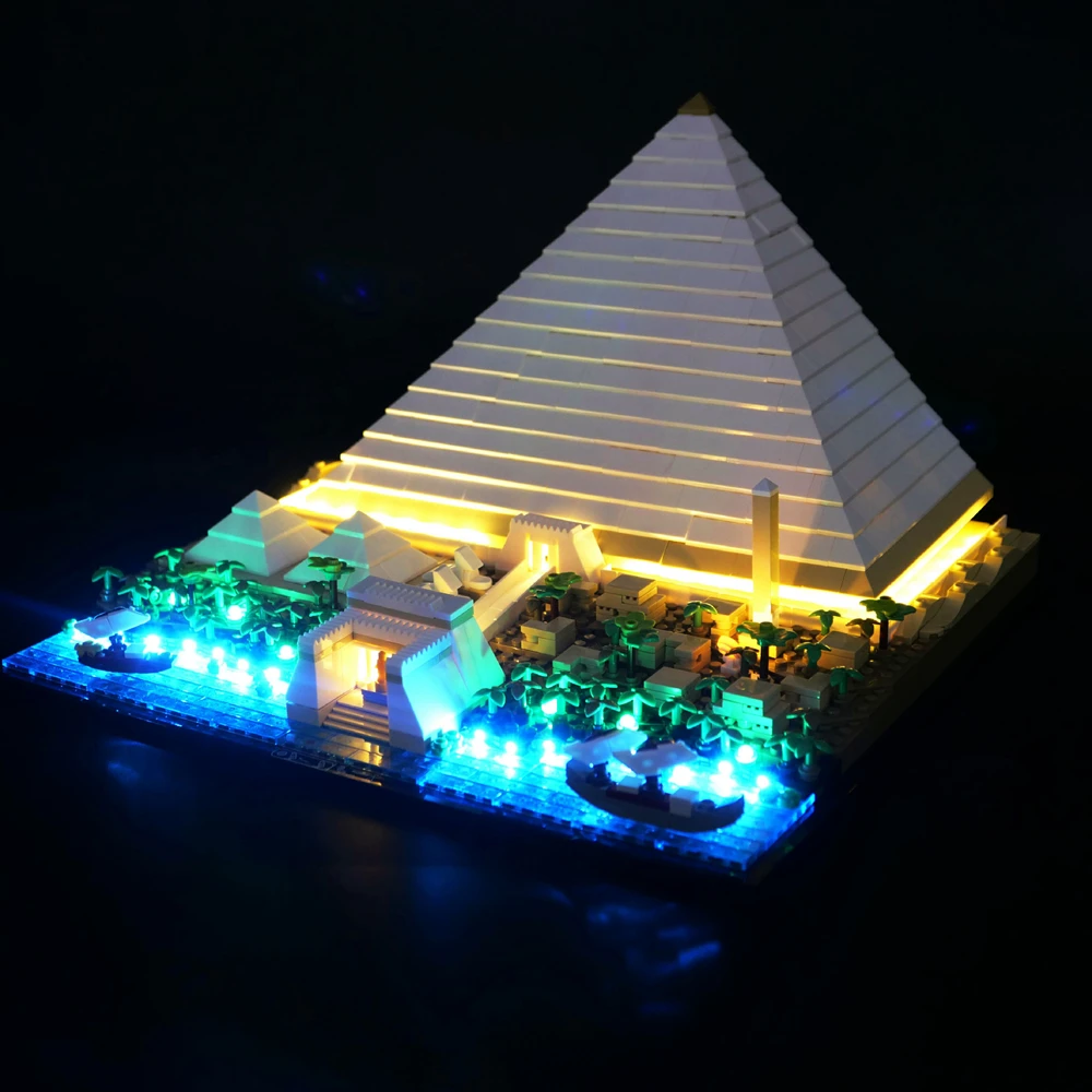 In Stock Set Di Luci A Led Telecomandate Per La Grande Piramide Di Giza Compatibile Con Lego 21058 Set Building Blocks Mattoni Giocattoli