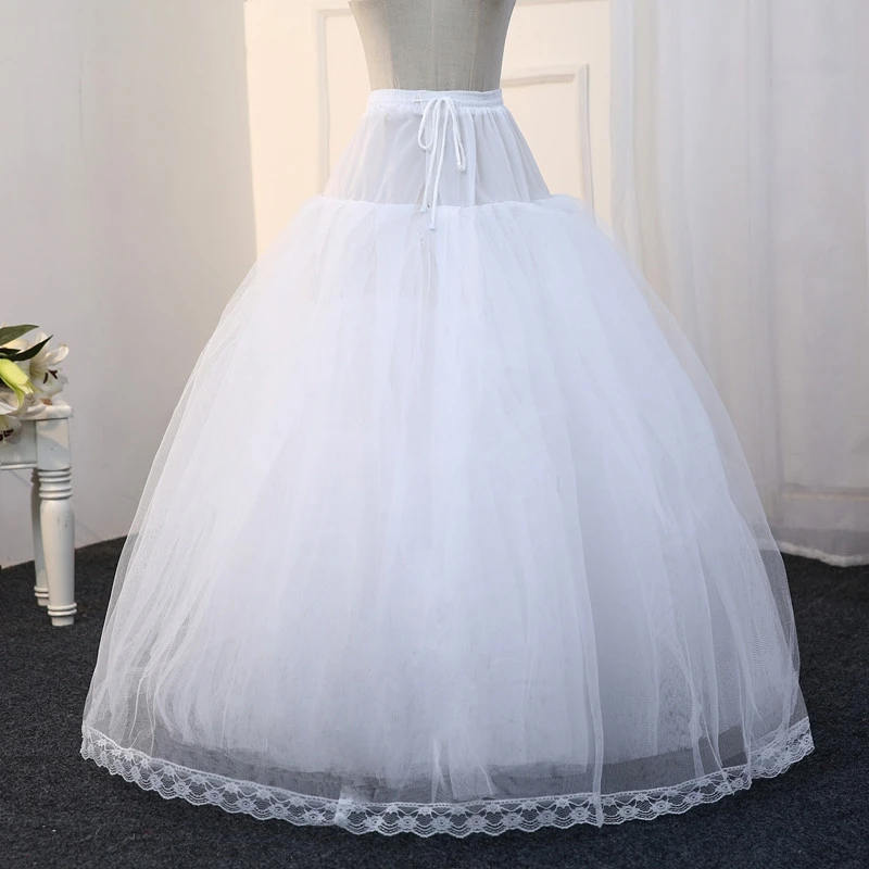 8 Layers Tulle Underskirt Wedding Accessories Chemise Without Hoops for Ball Gown Wedding Dress Wide Plus Petticoat Crinoline