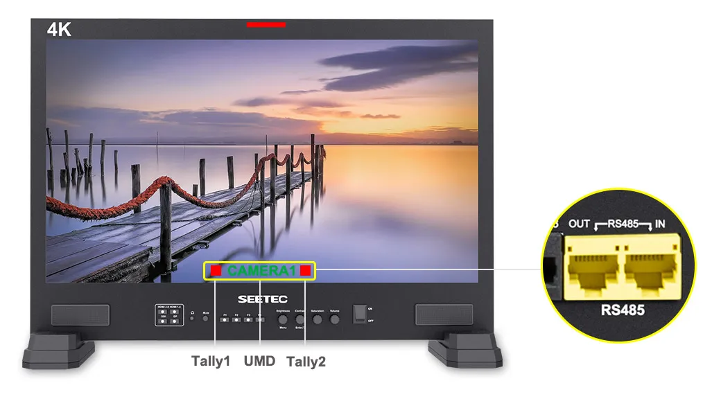 LUT215 4K Monitor 21.5 inch Broadcast Studio Monitor 3D LUT Touch Screen IPS 3G-