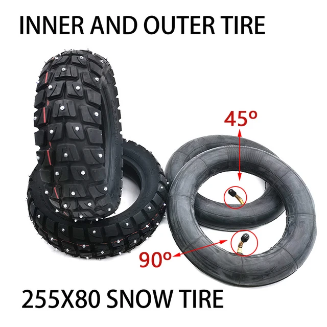 HYGJ Pneu extérieur 255x80 Off-road Tire et chambre à air 10x3.0 80/65-6  pour Kugoo M4 pro scooter électrique roues de remplacement épaissies et