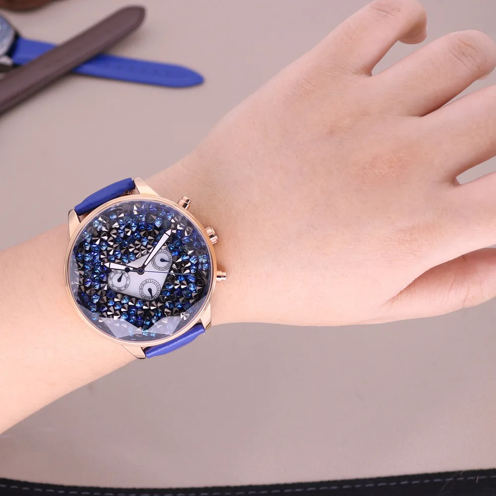 SALE!!! Discount Davena Crystal Old Types Lady Women's Watch Japan Mov't Fashion Hours Bracelet Leather Girl's Gift No Box