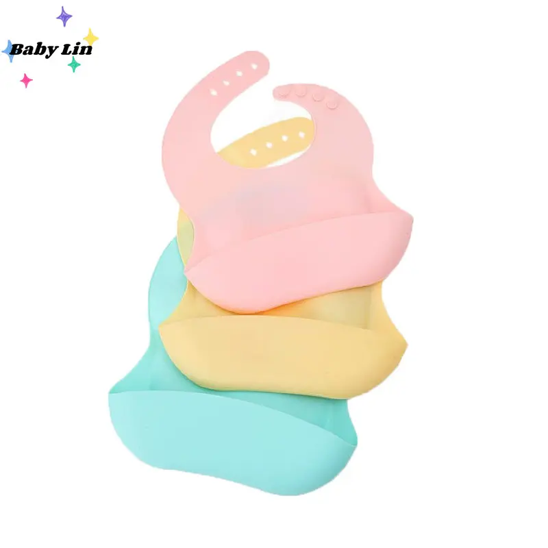 

1 шт., детский силиконовый нагрудник с карманом, водостойкий