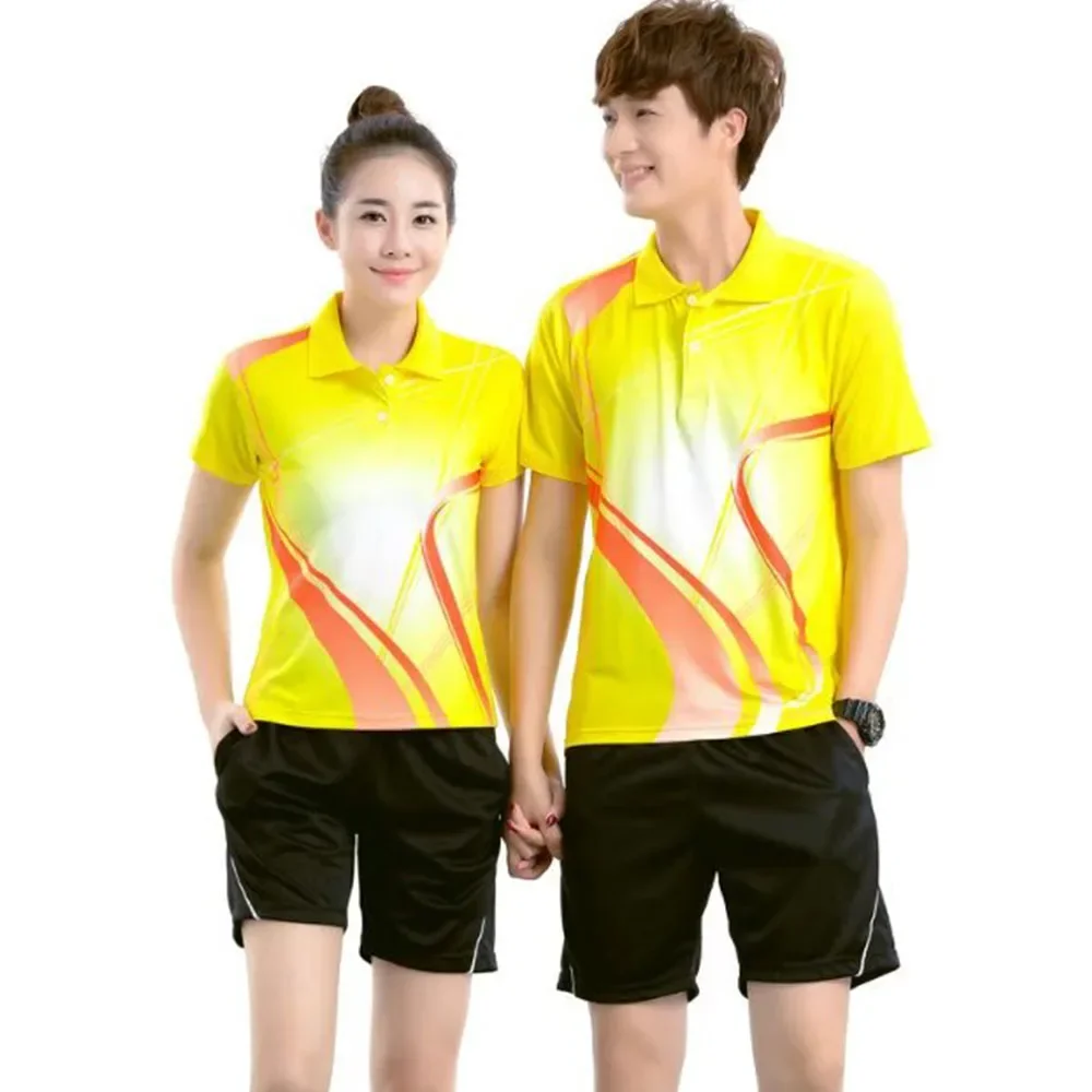 New in Tennis T-shirts Shorts Set for Men Women Quick Dry Summer Golf Wear Table Tennis Ping Ping Badminton Jersey Uniform Suits