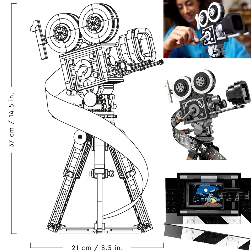 

NEW 811PCS 43230 Tribute Camera Building Blocks Set 100th Anniversary Collectible Brick DIY Assemble Children Toy Christmas Gift