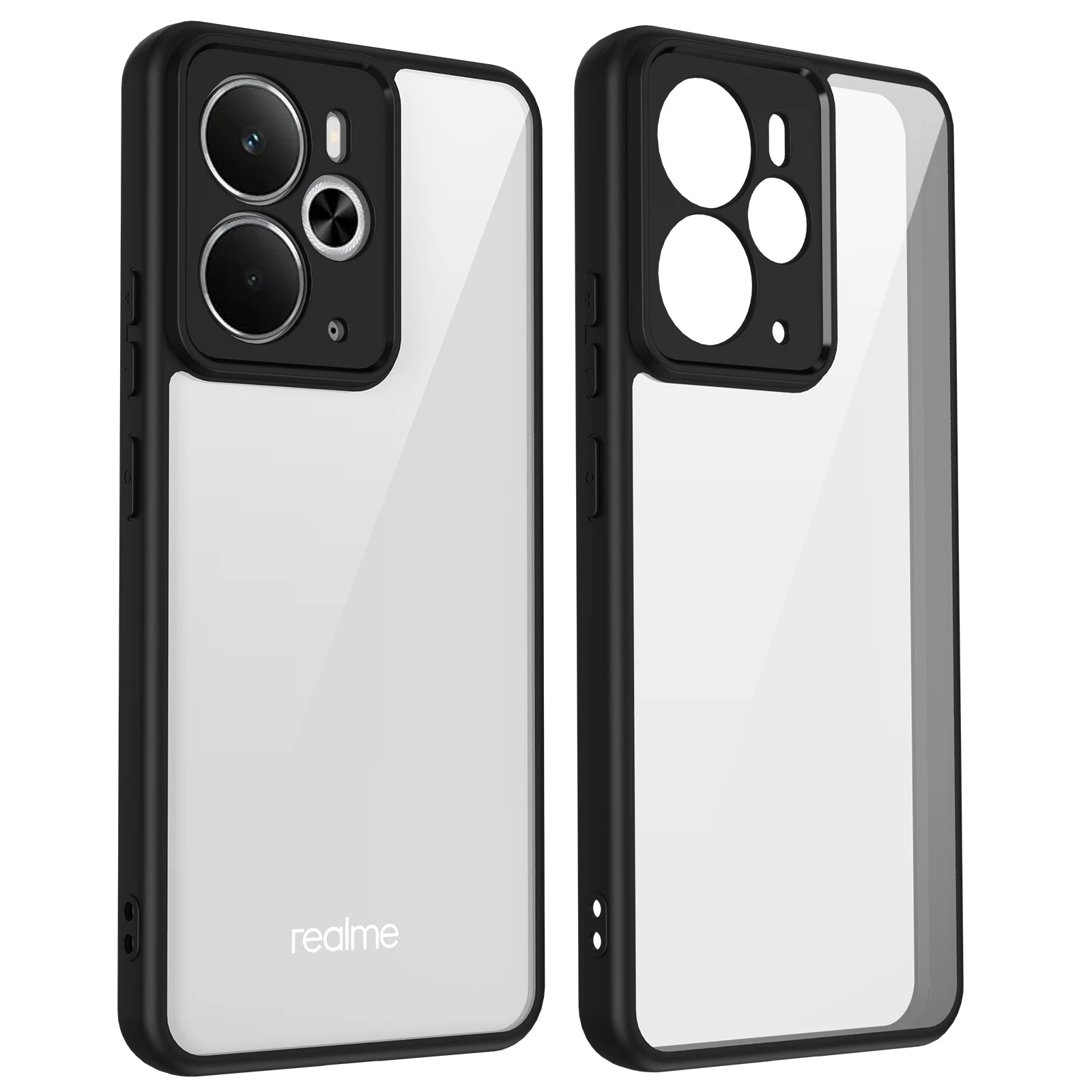 Clear Shockproof Phone Case with Hard Acrylic Back Protection